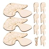 Toyvian 30 Stück Teiliges Holzpilz-dekorationen mit Vorgestanztem Naturbelassene Holzscheiben zum Bemalen DIY Bastelholz für Kreative Mushroom-holzformen für Wand Garten-deko