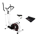 Christopeit Sport 2 in 1 Cross- & Heimtrainer CT 4 inkl. Bodenschutzmatte – 8-stufiger Widerstand – Handpuls-Messung - 7kg Magnet-Bremssystem