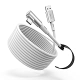 KIWI design Link Kabel 5M Kompatibel mit Meta Quest 3S/Quest 3 Zubehör, Quest 2/Pro/Pico 4 PC Steam VR, USB 3.0 Link Kabel mit 5Gbps Super Speed (Weiß)