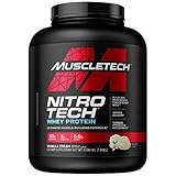 Proteinpulver, MuscleTech Nitro-Tech Protein Isolate & Peptide, Proteinpulver zum Muskelaufbau, Proteinpulver für Männer und Frauen, Vanille Geschmack, 1.81 kg (1er Pack) (Verpackung kann variieren)