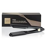 ghd max - professioneller Haarglätter mit breiten Platten für langes, dickes oder lockiges Haar, glättet und erzeugt Wellen in der Hälfte der Zeit, Dual-Zonen-Technologie, schwarz