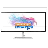 Vaxson 2 Stück Anti Blaulicht Schutzfolie, kompatibel mit MSI Prestige PS341 / PS341WU 34' Monitor, Displayschutzfolie TPU Folie Bildschirmschutz [nicht gehärtetem Glas ] Neue