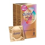 DUREX Nude Extra Lubrification Kondome, 8 Kondome, ultra dünn, 2 Stück
