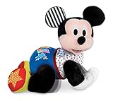 Clementoni 59098 Disney Baby – Mickey Krabbel mit mir, kuscheliges Lernspielzeug für Baby - s & Kleinkinder, Plüschtier zur Entwicklung der Motorik, Förderung der Entwicklung