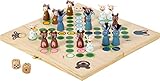 small foot Ludo Brettspiel 'Farmtiere' aus Holz, Gesellschaftsspiel mit praktischem Klapp-Spielbrett, ab 4 Jahren, 6257