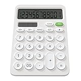 GUYUCOM Taschenrechner Groß Tasten, 12-Digit Taschenrechner Klein mit großem Display für Schule, Büro, Sensitive Taste, SOLAR & Battery DUAL Power Rechner