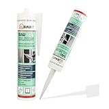 dubaust BAS24 Bausilikon Fenstersilikon Neutralsilikon Innen/Aussenbereich witterungsbeständig hochelastisch 310ml Kartusche (transparent)
