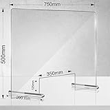 Manschin Laserdesign Acryl Schutzschild | Niesschutz | Spuckschutz | Thekenaufsteller 750x500mm (750x500mm Querformat)