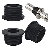 HAMKU 2 Stück Dichtung Waschbecken Ablauf, Universal Gummimanschette Siphon Für Abflußrohr - Ø 40Mm 50 Mm X 32 Mm, Ablaufdichtung Wandrosette Siphonmanschette(Schwarz)