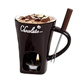 Schokoladen-Fondue-Tasse – Butterwärmer | Keramik-Schmelzbecher, Hot Pot | Kerze beheizt | Mini-Schmelztopf für Süßigkeiten, Schokoladendipping, Dessertzubereitung, Teelichthalter für Zuhause und