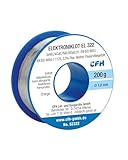 CFH Elektroniklot EL 322 – Lötzinn Ø 1,0 mm, 200 g, flussmittelgefüllt, bleifrei, ideales Lot für präzise Feinlötungen in der Elektronik und Elektrotechnik, hochwertige Qualität, Made in Germany