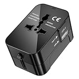 Reiseadapter Weltweit, Universal Reisestecker mit USB und USB C, Internationaler Steckdosenadapter Reisestecker Adapter Weltweit Universal Travel Adapter für England USA Japan Thailand Australien