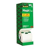 Scotch Magic Tape - Vorteilspack 8 Rollen, 19 mm x 33 m - Unsichtbares Klebeband für allgemeine Zwecke zur Reparatur, Etikettierung und Versiegelung von Dokumenten