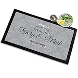 Personalisierte Hochzeits-Bar-Matte | Hochzeitsdekoration | Tischdekoration | Hochzeitsgeschenk, Gastgeschenk, Tischmatte, Getränketisch – 4 Farben erhältlich