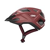 ABUS Kinderhelm MountZ - Fahrradhelm für junge Mountainbiker - für den Geländeeinsatz - für Jungs und Mädchen - Rotbraun, Größe S