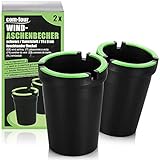 com-four® 2X Aschenbecher für draußen - Windaschenbecher...