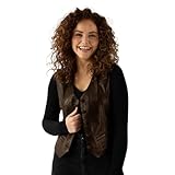 Donders 1860 | Luna Lederweste | Kaffeebraun | Für Frauen | Seit 1860 | Hochwertiges echtes Leder | Niederländisches Design, Nachhaltig Hergestellt