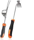 ZUSKYZU Unkraut Entferner Gerät Edelstahl, Unkrautjäter Verbesserte Gartenarbeit Hand Unkrautstecher, Fugenkratzer Mit Stiel Gartenwerkzeug Unkrautentferner