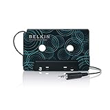 Belkin Kassetten-Adapter für MP3-Player (3,5mm Klinke, geeignet für iPhone, iPod, Smartphones), schwarz