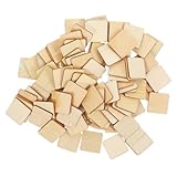 TEMPNAP 100 Stück Unlackierte Holzquadrate Diy Holzplatten für Bastelprojekte Malen Kinderhandwerk und Kreative Ideen für Familienaktivitäten und