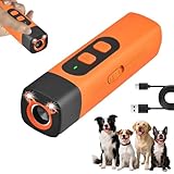 Anti Bell Gerät Hunde, Ultraschall Hundeabwehr, Wiederaufladbar Antibell Ultraschall Gerät, Antibell Ultraschall Gerät mit 3 Einstellbaren Frequenzen LED-Taschenlampe, Bellstopp für Hunde