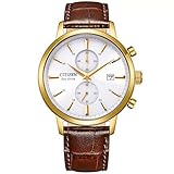 CITIZEN Herren Analog Quarz Uhr mit Leder Armband CA7062-15A
