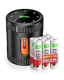 EBL Wiederaufladbare Lithium Akkus AA mit Ladegerät, 8 Stück 1.5v Super Ⅲ 3600mWh AA Batterien, Universal Akku Ladegerät für Wiederaufladbare AA/AAA Akku, NI-MH und NI-Cd Akkus