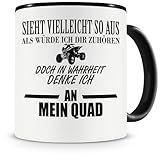 Samunshi® Ich denke an mein Quad Tasse Kaffeetasse Teetasse Kaffeepott Kaffeebecher Becher