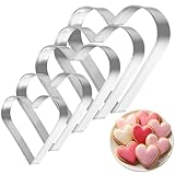 5 Stück Herzausstecher, Ausstecher Herz Ausstecher Groß Plätzchen Ausstecheren Herz Keksausstecher Gadgets zum Keksbacken Herzausstecher für Kekse Paare Romantische Anlässe wie Valentinstag Hochzeiten