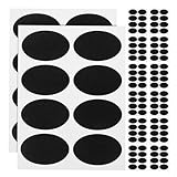 HORIALENCE 20 Selbstklebende Ovale Klassifizierungsaufkleber 5,9x3,4cm aus Langlebigem Material für Gewürzflaschen in Küche – 20 Blatt Allzwecketiketten