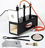 DEVIL-FORGE Gas Schmiedeofen DFPROF3+2D Gasesse, Gas Schmiede, 3 Brenner DFP (240.000 BTU) verwende 1, 2 oder 3, Gaskugelhahn, Luftdrossel, 2 Türen, 1370°C, Schmied, Hufschmiede, Messermacher, Forge
