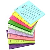 9 Packung To Do Liste, 9 X 7.5cm Verbesserung der Klebrigkeit des mehrfarbigen Haftnotizen Notizzettel Linierte Klebezettel Selbstklebend Tagesliste Notizblock für Büro Zuhause Schule