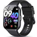 QCOQ Smartwatch Herren Damen mit Telefonfunktion, 1.96' Fitnessuhr Damen, 110+ Sportmodi IP68 Wasserdicht Sportuhr, Smart Watch mit Herzfrequenz/SpO2/Schrittzähler/Schlafmonitor für iOS Android