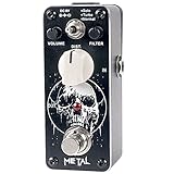 Sondery Metal Distortion Pedal für E-Gitarre, 3 Modi von Solo Turbo und Normal, Mini Effektpedal True Bypass, Art Design Series