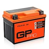 GP-PRO GP-001, 12V GEL 5Ah GEL Motorrad Batterie GTX4L-BS,...