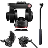 Manfrotto 500X Fluid‑Videokopf für Spiegellose Kameras, 5 Kg Traglast, Flachbasis, Schnellwechsel‑Schiebeplatte, Hoch‑/Querformat, Ideal für Creator & Social Video