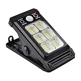 Pomurom Solarleuchten für Außen | 1200 mAh Akku Bewegungsmelder Wasserdicht - Clip On Solarleuchten Outdoor | für Gehweg, Innenhöfe, Hinterhof, Terrasse, Balkon, Landschaftsbau, Veranda, Terrasse