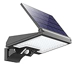 JESLED Solarleuchten für Außen, 108LEDs Solarlampen für Außen mit Bewegungsmelder, 4 Modi led Solar Strahler außen, IP65 Wasserdichte Solar Lampe Outdoor für Garten Innenhöfe Garage