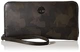 Timberland Damen Leder RFID Zip Around Wallet Clutch mit Handgelenkschlaufe, Camouflage, Einheitsgröße