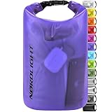 Nordlight Dry Bag 5L Wasserdichter Beutel - (Lila) Wasserdichter Packsack Mit Roll Top Verschluss Und Schultergurt | Schwimmen, Baden, Strand, Kanu, Stand Up Paddling, Tauchen