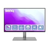 BenQ PD2725U Grafiker Monitor (AQCOLOR Technologie, 27 Zoll, 4K UHD, IPS, P3 Farbraum, Thunderbolt /USB-C-Laden, DP / HDMI, KVM, Hardware kalibriert, HDR 400, Höhenverstellbar), MacBook kompatibel