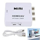 HDMI auf/AV/RCA Adapter Konverter mit USB Ladekabel - Wandelt HDMI-Signal in Composite Video und Stereo Audio um - Ideal für ältere TV-Geräte, Projektoren und mehr, was ihn äußerst flexibel macht.
