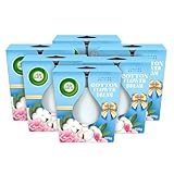 Air Wick Wohlfühl-Duftkerze im Glas – Duft: Cotton Flower Dream – Je bis zu 20 Stunden Brenndauer – Enthält natürliche ätherische Öle – 6 x 105 g Duftkerzenset