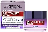 L'Oréal Paris Anti-Age Nachtpflege für Frauen: hydratisiert und polstert die Haut auf mit 2 Arten von Hyaluronsäure, Revitalift Filler, 1x 50ml