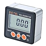 Digitaler LCD Winkelmesser Neigungsmesser 0-360 ° Elektronische Winkelmesser Aluminiumlegierung Shell Digital Bevel Box Winkelmesser Meter Magneten Basis