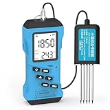 Naturalpowev 5 in 1 Bodentester zur Messung von pH-Wert, Feuchtigkeit, Nährstoffen, Salzgehalt & Temperatur – Präzises Bodenmessgerät mit EC & Humiditätsanzeige für Garten und Landwirtschaft