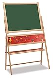 Eichhorn 100002579 - Magnet-Standtafel, 3 Jahre to 99 Jahre, 40x67x110cm inkl. 48 Magnetbuchstaben, 10 Kreiden und Schwamm, Buchenholz