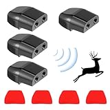 4 Stück Auto Ultraschallpfeifen, LKW und Motorrad, Hirschpfeifen Warnsystem zur Vermeidung von Tierschlägen, Wildtier Warngeräte, Ultraschall-Wildschutzpfeife, Anti-Spiel-Pfeife, Kompakt und Effektiv