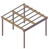 Pergola für den Garten, 240 x 240 cm, aus imprägniertem Kiefernholz, Klasse 4, personalisierbar