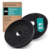 FilterBase® Aktivkohlefilter 2 Stück passend für Silverline AF100, YT971.1000.05, KF001 | Amica KF17146 1160826 | Beko 9189204771 Dunstabzugshaube